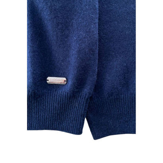 Baldinini Trend Blue Cashmere Men Sweater