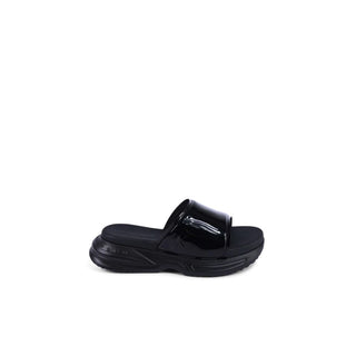 Calvin Klein Black Polyurethane Slides