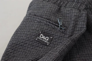 Dolce & Gabbana Gray Striped Wool Skinny Trouser Pants