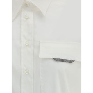 Brunello Cucinelli White Cotton Shirt