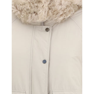 Brunello Cucinelli Gray Polyester Parka