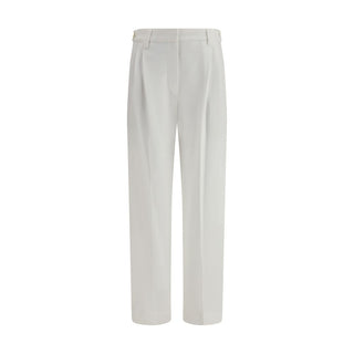 Brunello Cucinelli White Cotton Dress Pants