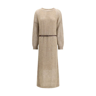 Brunello Cucinelli Beige Mohair Casual Dress