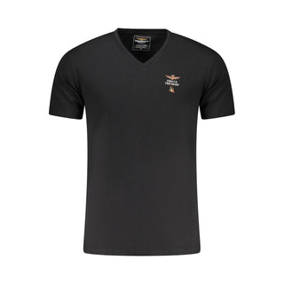 Aeronautica Militare Black Cotton Men Underwear Shirt