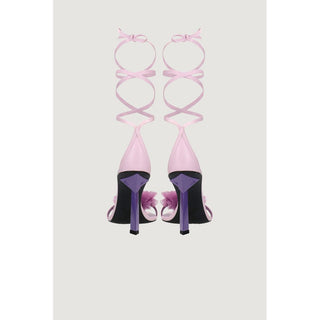 Aniye By Purple Leather High Heel Pumps