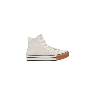 Converse Cream Leather High Top Sneakers