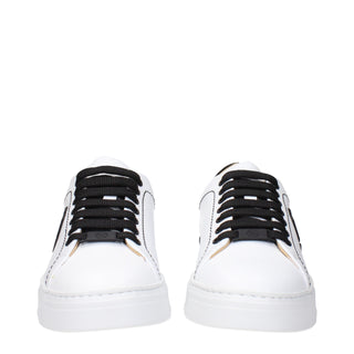 Philipp Plein White Leather Low Top Sneakers