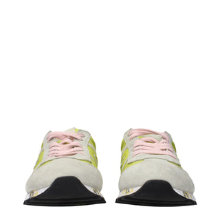 Premiata Green Fabric Sneakers
