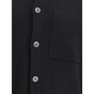 Cruna Black Fleece Wool Coat
