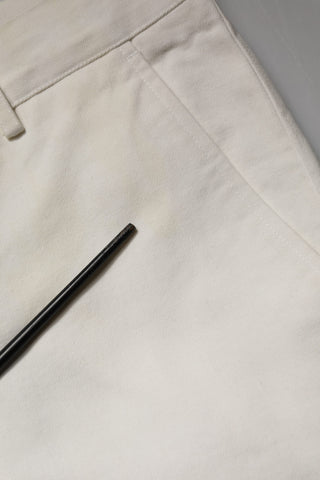 Daniele Alessandrini White Cotton Straight Chino Trouser Pants