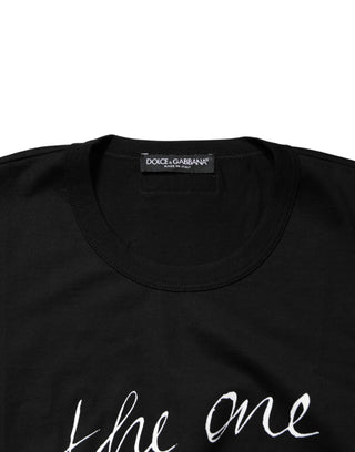 Dolce & Gabbana Black Graphic Crew Neck Short Sleeves T-shirt