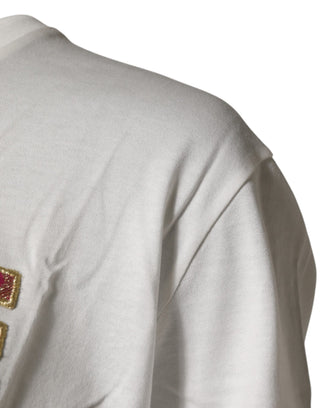 Dolce & Gabbana White Logo Crew Neck Short Sleeves T-shirt