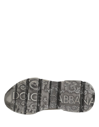 Dolce & Gabbana White Silver Daymaster Low Top Sneakers Shoes