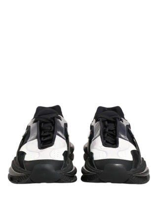 Dolce & Gabbana White Black Logo Airmaster Sneakers Men Shoes