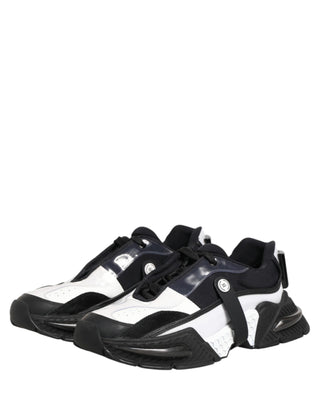 Dolce & Gabbana White Black Logo Airmaster Sneakers Men Shoes