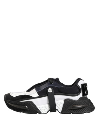 Dolce & Gabbana White Black Logo Airmaster Sneakers Men Shoes