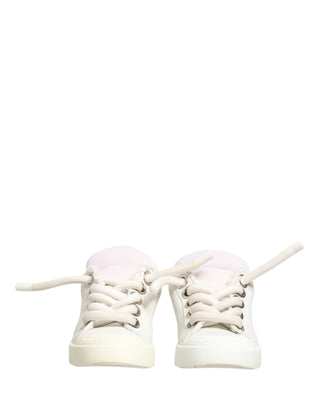 Dolce & Gabbana White Leather Men Low Top Sneakers Shoes