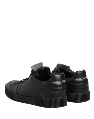 Dolce & Gabbana Black MIAMI Calf Low Top Men Sneakers  Shoes