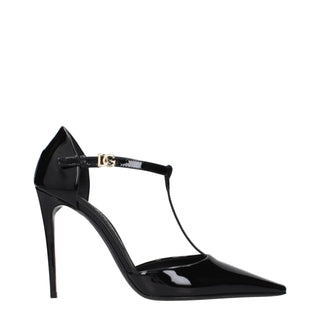 Dolce & Gabbana Black Leather High Heel Pumps