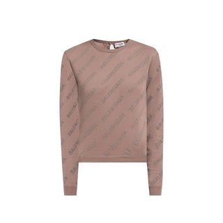 Balenciaga Brown Cotton Sweatshirt