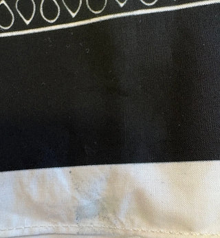 Dolce & Gabbana Black White Bandana Square Men Foulard Scarf