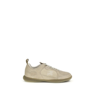 Burberry Beige Calf Leather Bos Taurus Athletic Sneakers