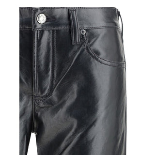 Agolde Black Leather Pants