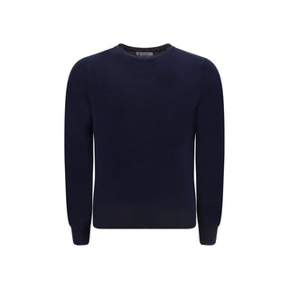 Brunello Cucinelli Blue Fleece Wool Sweatshirt