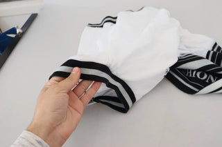 Dolce & Gabbana White Printed Short Sleeves Pullover Top