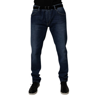 Dolce & Gabbana Blue Washed Cotton Stretch SkinnyDenim Jeans