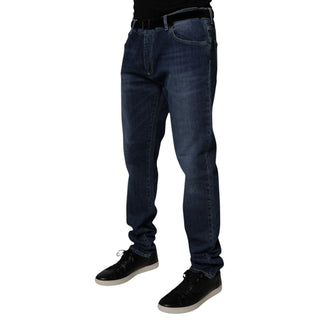 Dolce & Gabbana Blue Washed Cotton Stretch SkinnyDenim Jeans