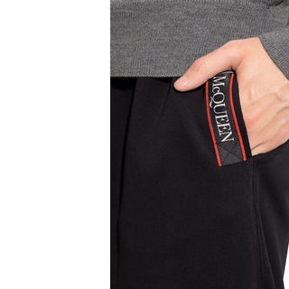 Alexander McQueen Black Cotton Joggers (Workout Pants)