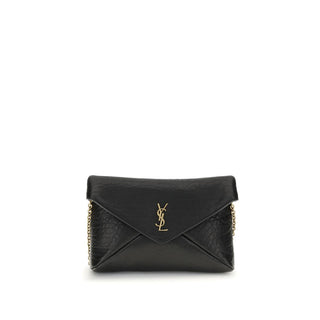 Saint Laurent Black Lamb Leather Clutch Bag