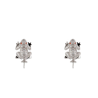 Lancaster White Silver Earrings