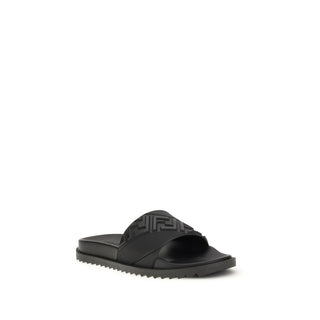 Fendi Black Rubber Sandals