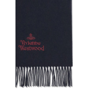 Vivienne Westwood Blue Wool Scarf
