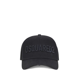 Dsquared² Black Cotton Cap (Baseball Hat)