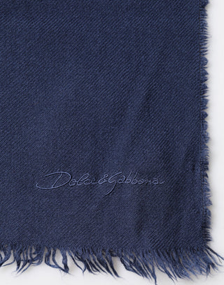 Dolce & Gabbana Scarf Blue Cashmere Neck Wrap Shawl Men