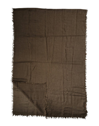 Dolce & Gabbana Brown Cashmere Knit Neck Wrap Shawl  Scarf
