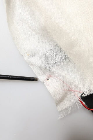 Dolce & Gabbana White Cashmere Knit Neck Wrap Shawl Scarf