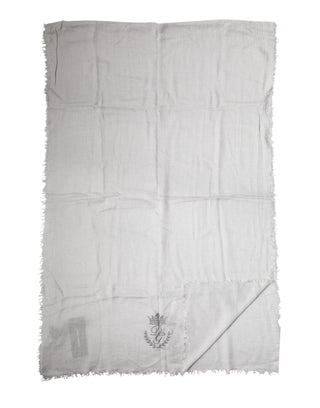 Dolce & Gabbana Gray Cashmere Knit Neck Wrap Shawl Scarf