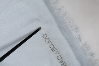 Dolce & Gabbana Light Blue Cashmere Knit Neck Wrap Scarf