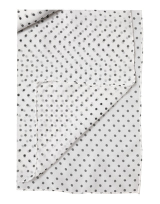 Dolce & Gabbana White Polka Dot Polyester Shawl Scarf