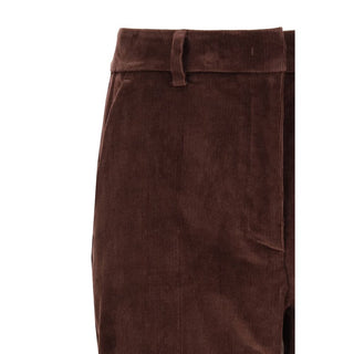 Max Mara Bordeaux Cotton Cropped Pants