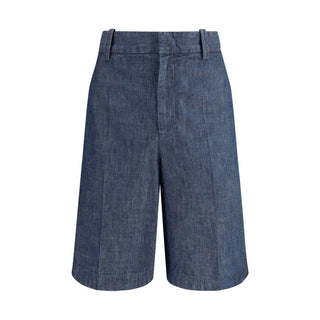 Jil Sander Blue Cotton Bermuda Shorts