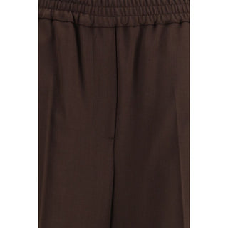 Max Mara Gray Polyester Casual Pants