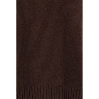 Max Mara Brown Fleece Wool Turtleneck