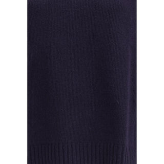 Max Mara Blue Fleece Wool Turtleneck