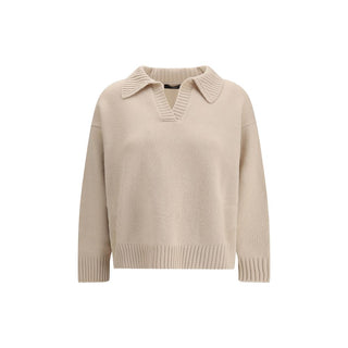 Max Mara Beige Fleece Wool Sweatshirt