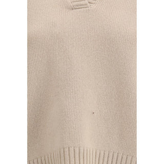 Max Mara Beige Fleece Wool Sweatshirt